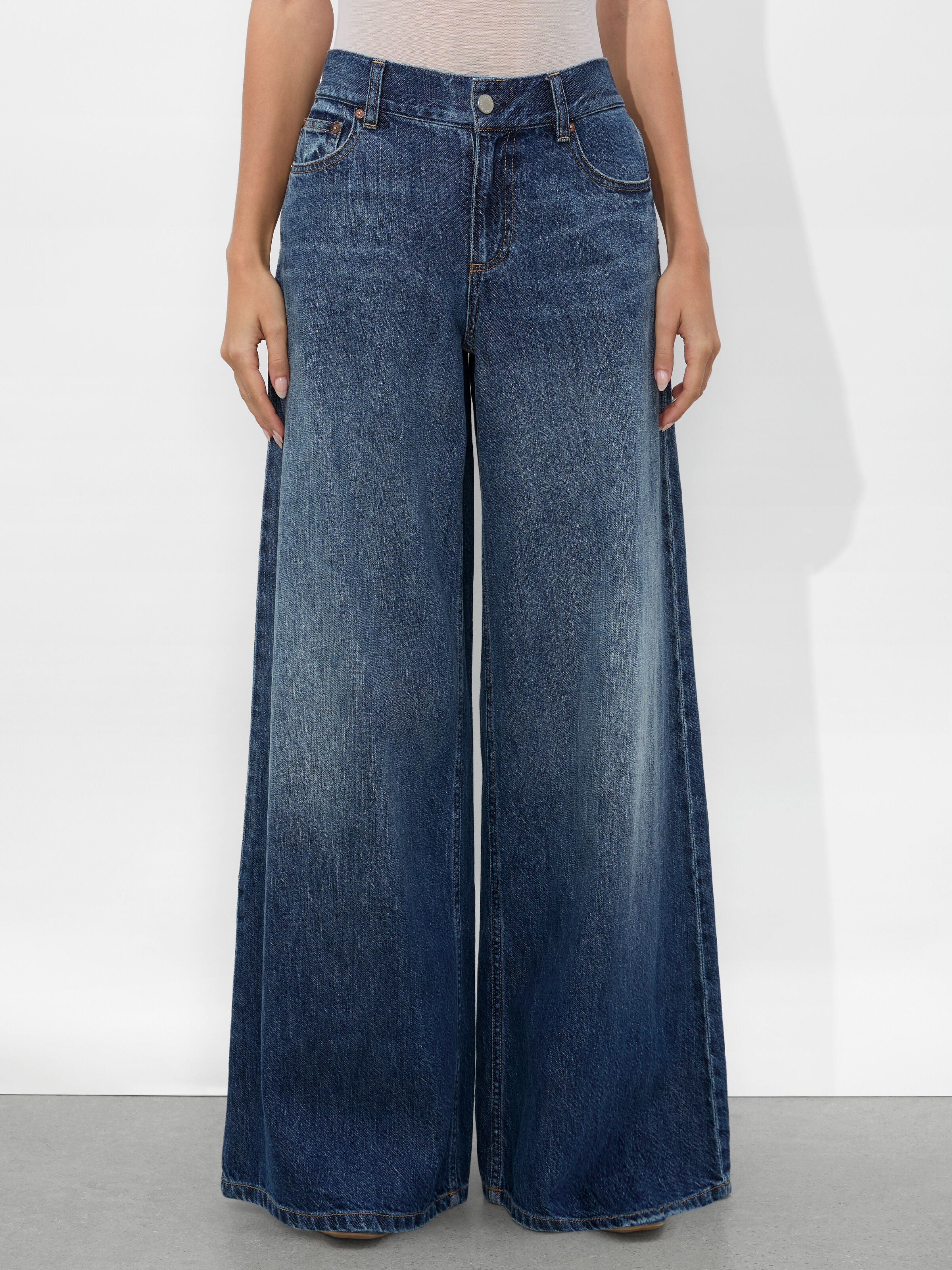 BRANSON JEAN-DARBY VINTAGE BLUE-ALICE + OLIVIA
