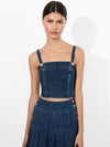 SUE DENIM BUSTIER-LOVE TRAIN-ALICE + OLIVIA