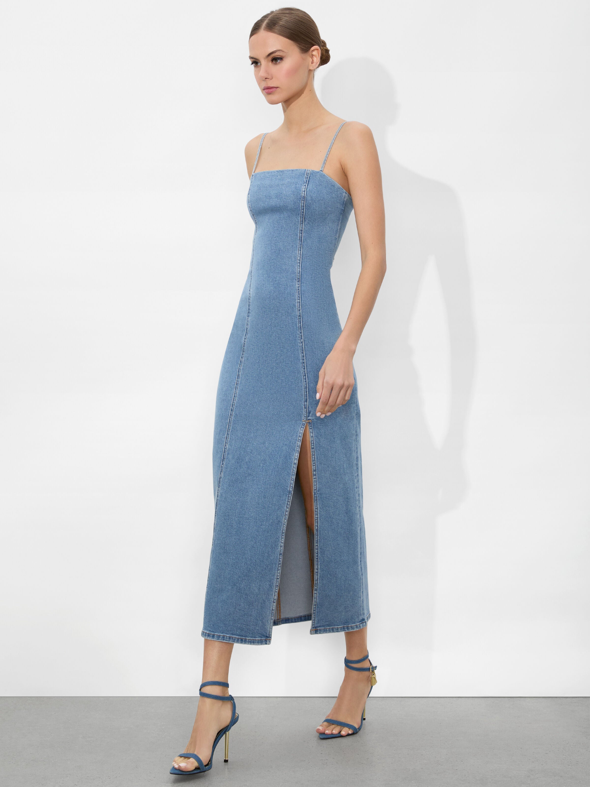 NAKISHA MIDI DRESS-AUBREY BLUE-ALICE + OLIVIA