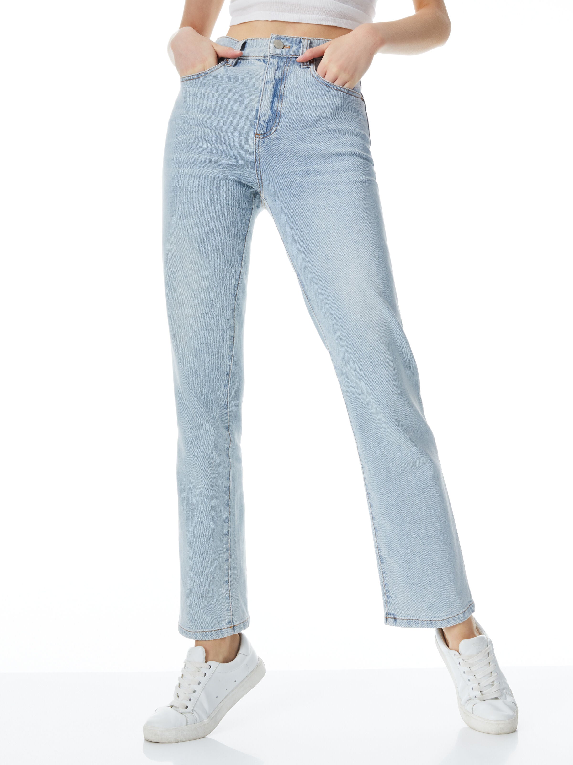 AMAZING HIGH RISE STRAIGHT JEAN-ALICE + OLIVIA
