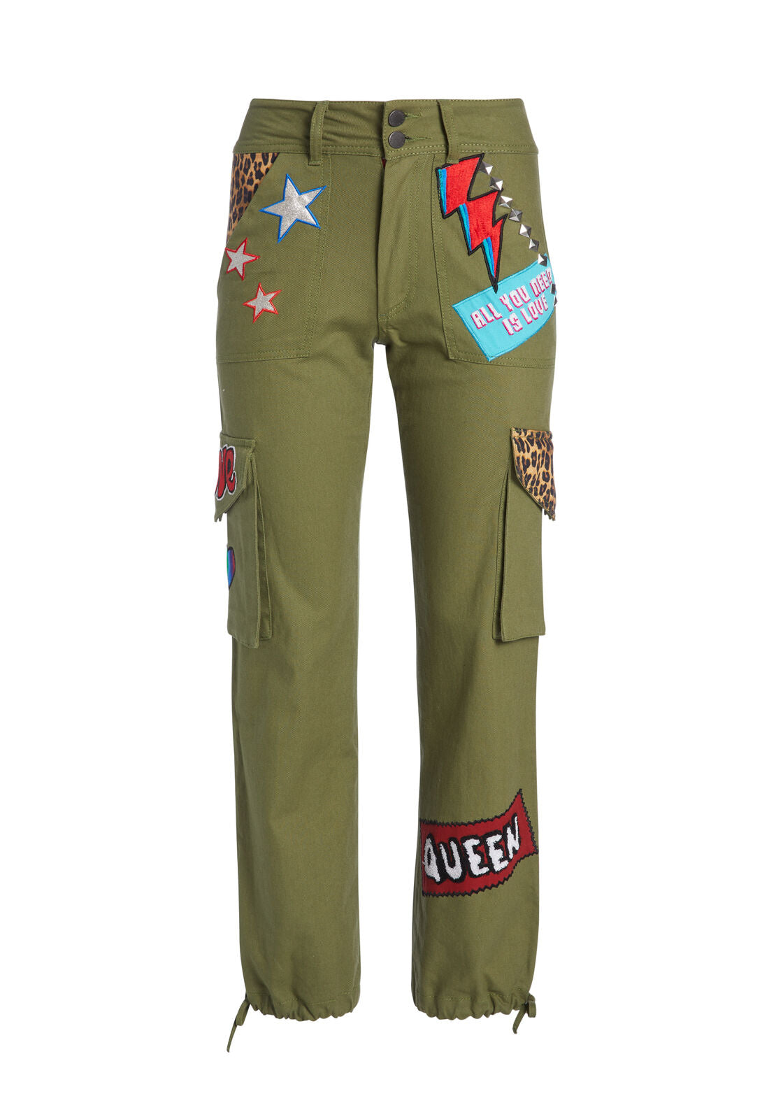 HIGH WAISTED PATCHWORK CARGO PANT