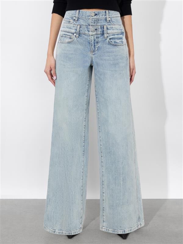 COOL DOUBLE WAISTBAND JEAN-ALICE + OLIVIA
