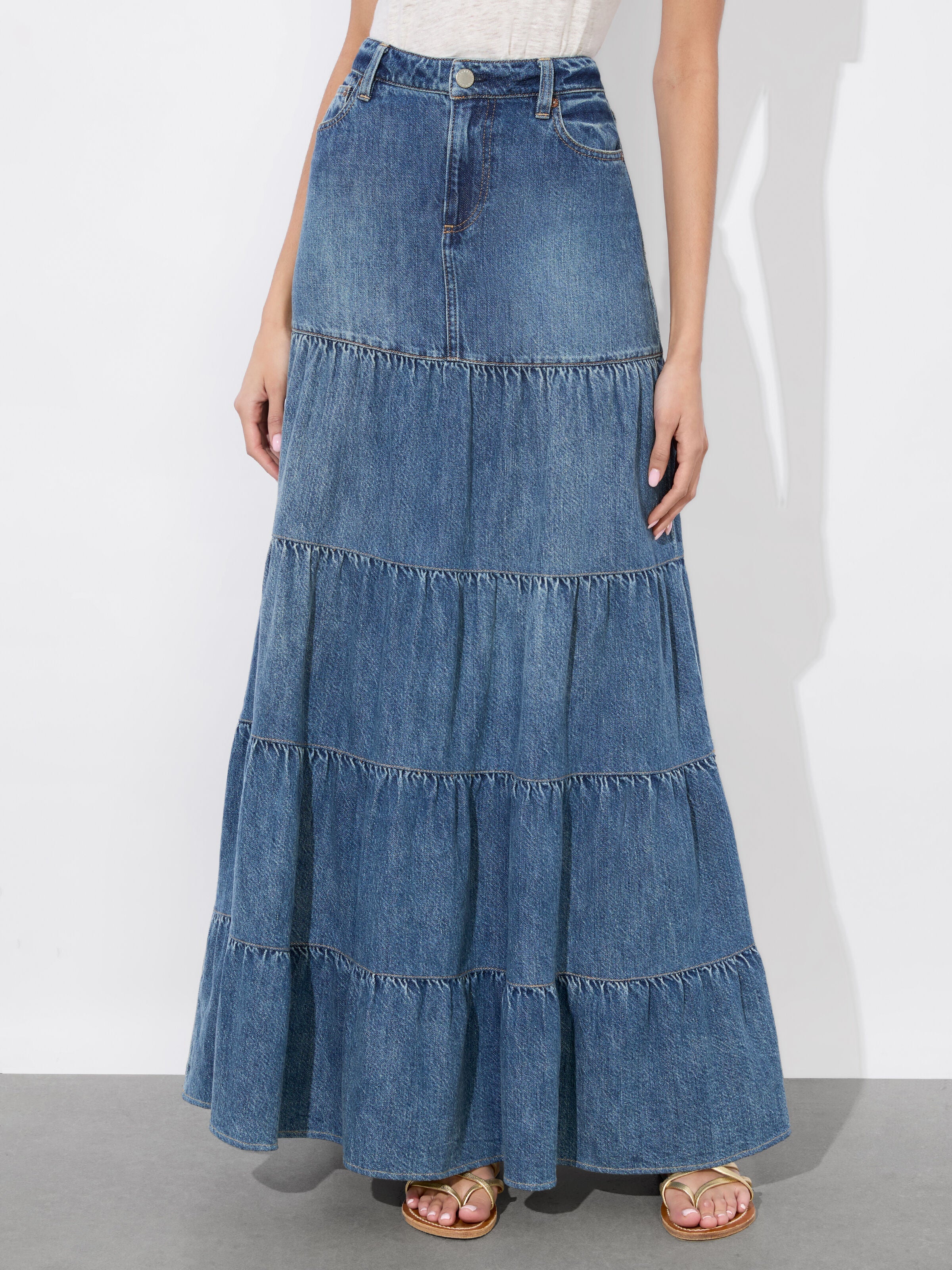 MINDY TIERED MAXI SKIRT