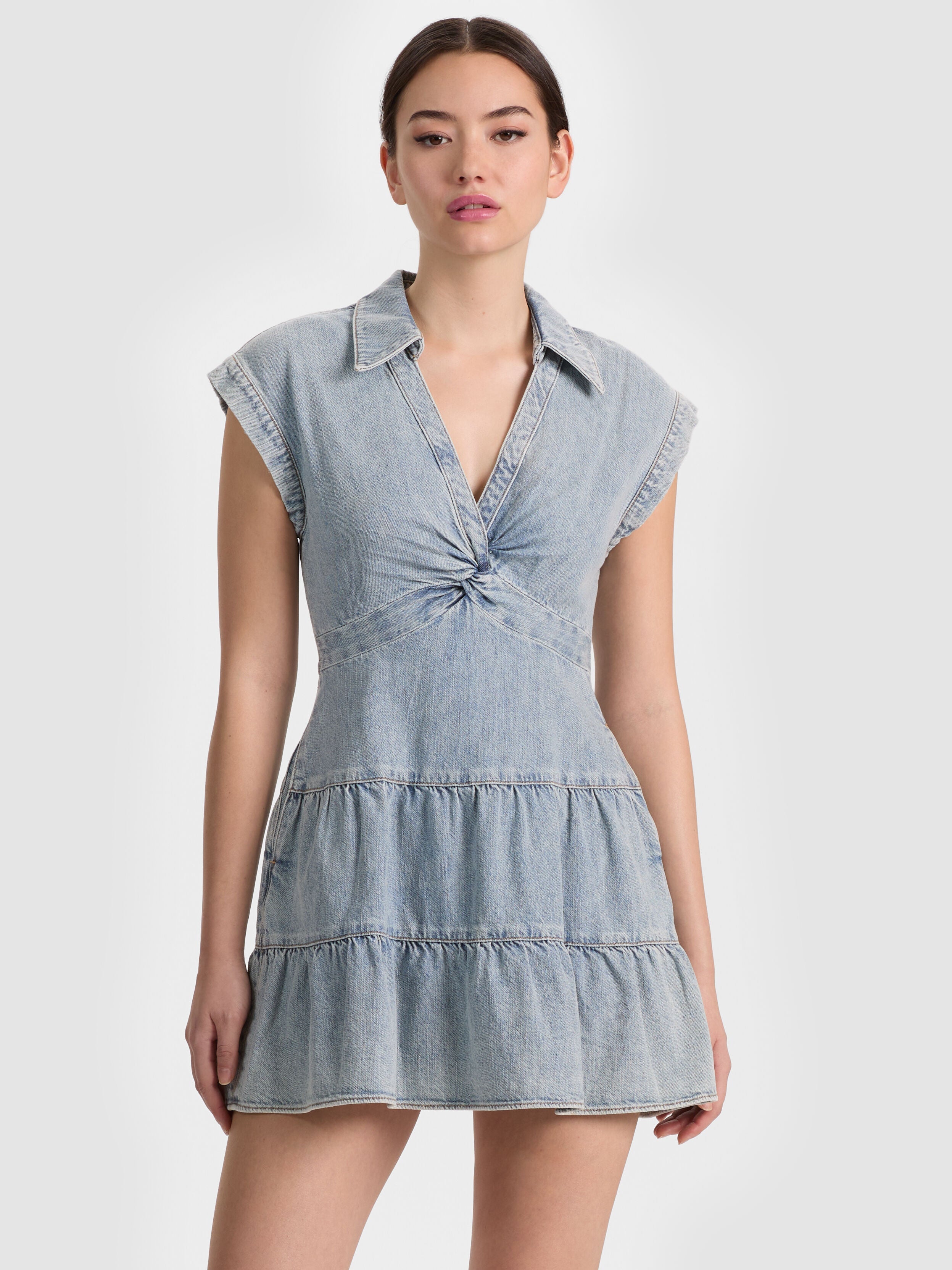 MILA DENIM MINI DRESS-ALICE + OLIVIA