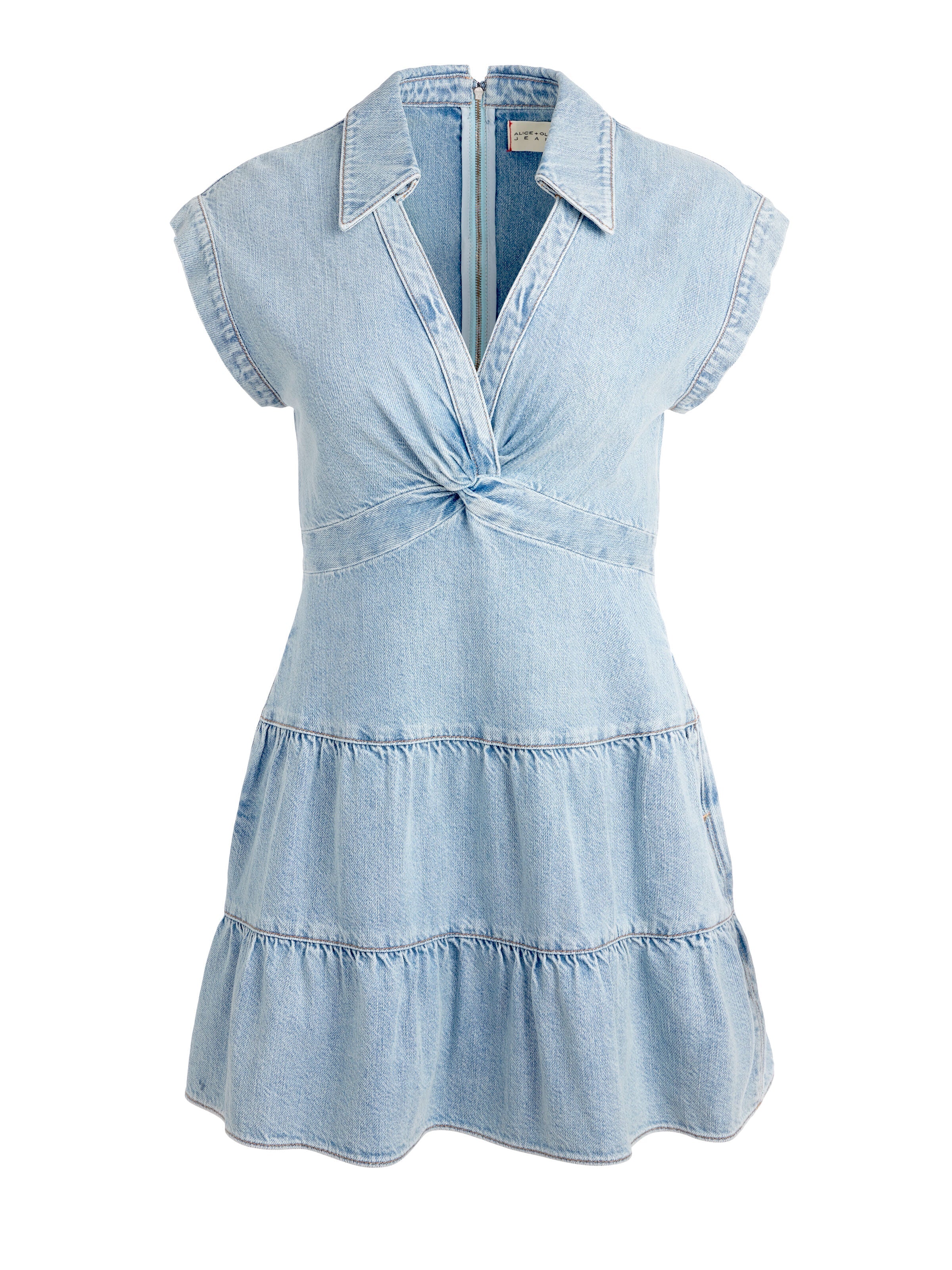 MILA DENIM MINI DRESS-ALICE + OLIVIA