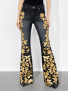 SB EMBELLISHED BELL JEAN-MAYA CHARCOAL BLACK/GOLD-ALICE + OLIVIA