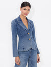 IANA DENIM SCULPTED BLAZER-ALICE + OLIVIA