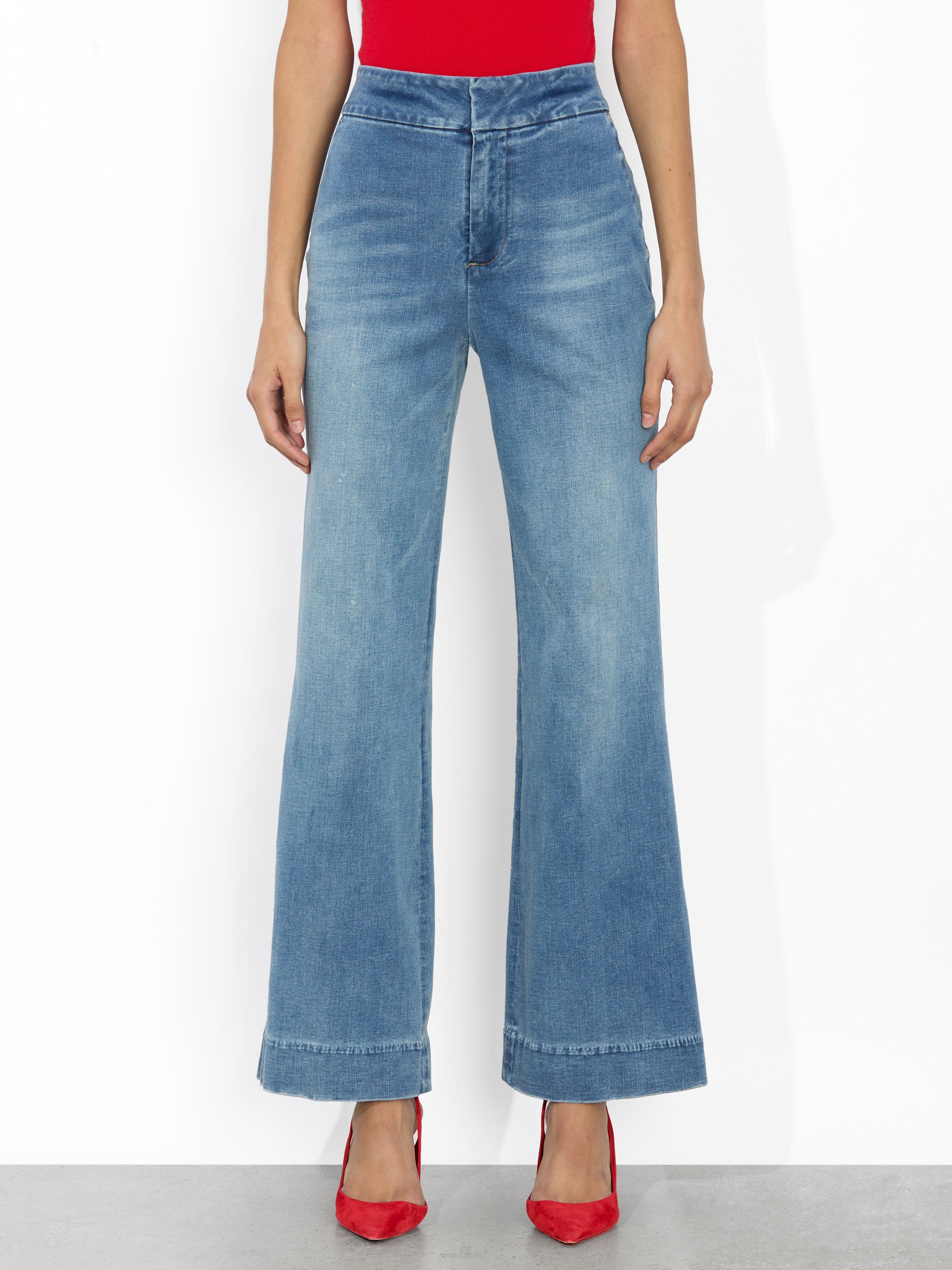 QUINN KICK FLARE JEAN-LIVIA VINTAGE BLUE-ALICE + OLIVIA