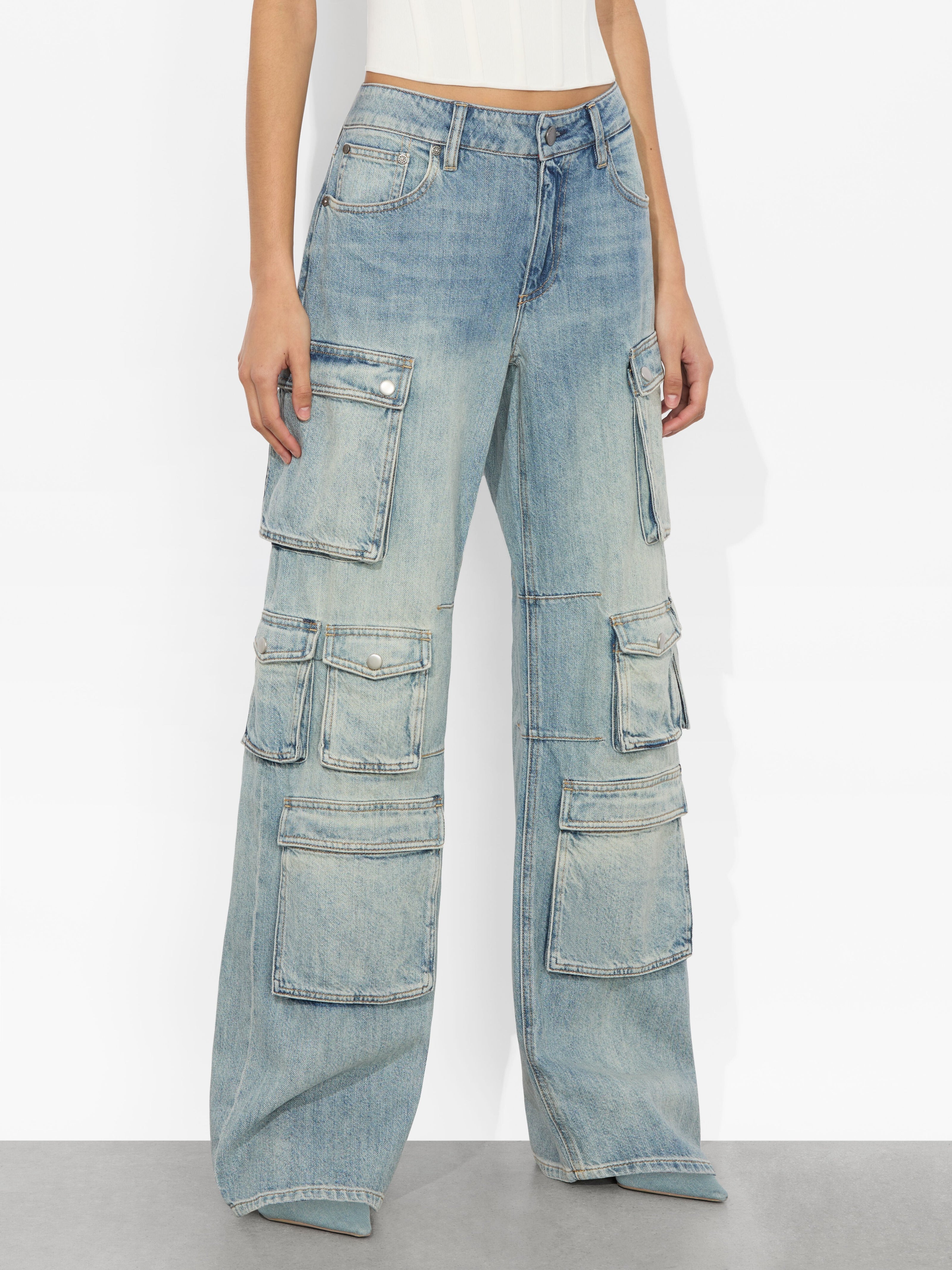 OLYMPIA CARGO JEAN-SIERRA VINTAGE BLUE-ALICE + OLIVIA