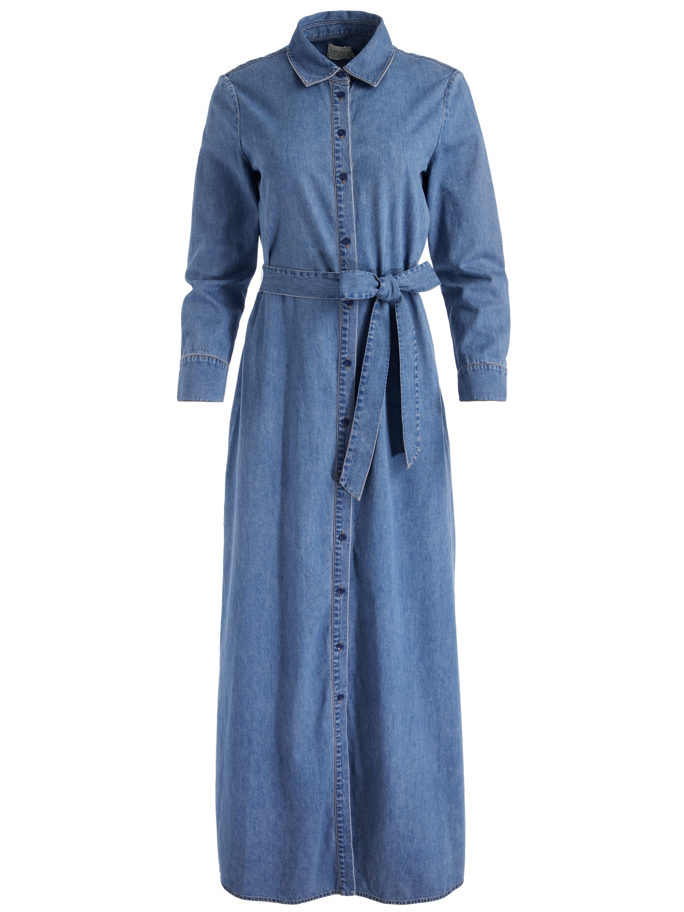 CHASSIDY DENIM MAXI DRESS-ALICE + OLIVIA