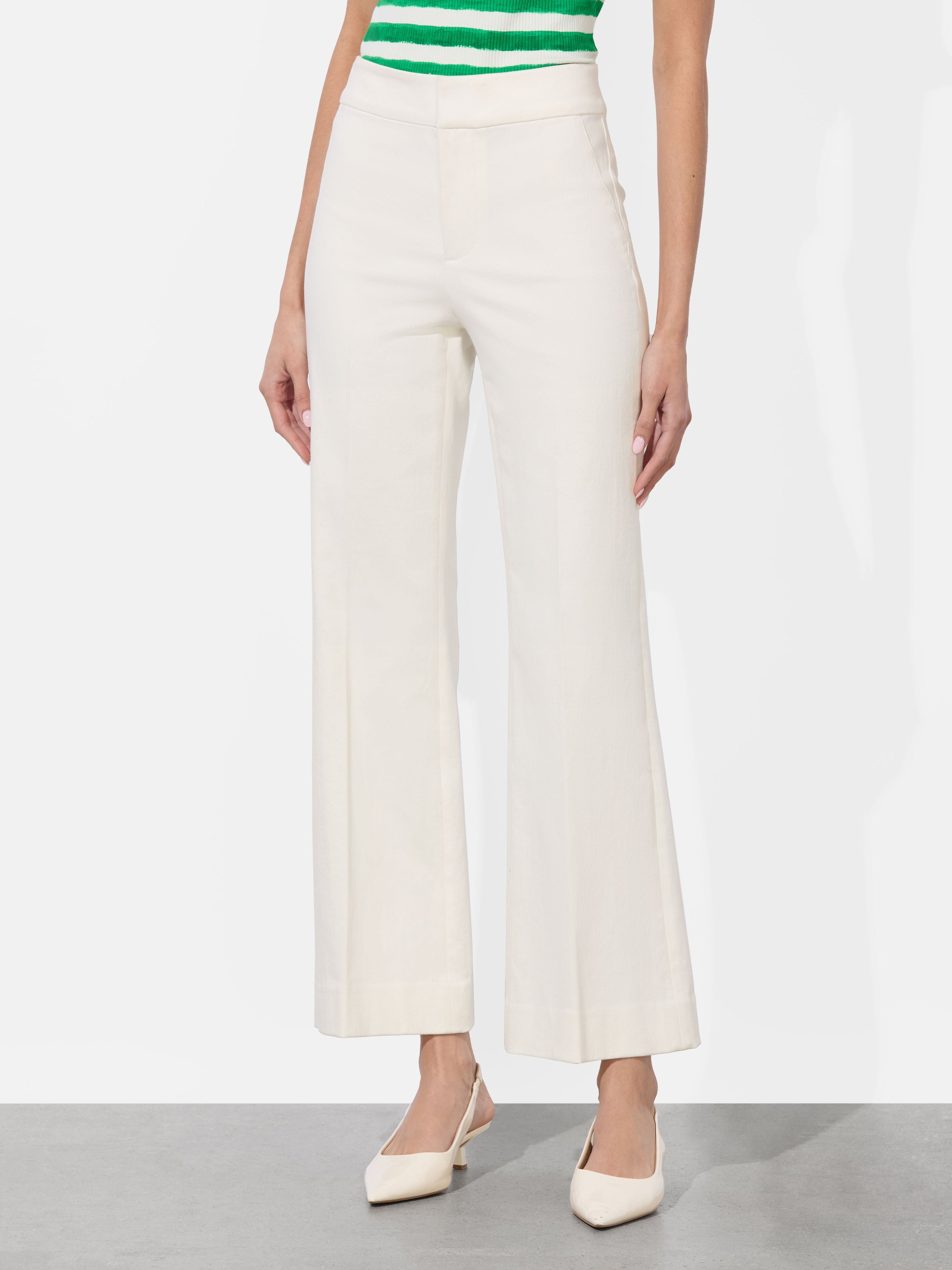 QUINN KICK FLARE JEAN-OFF WHITE-ALICE + OLIVIA