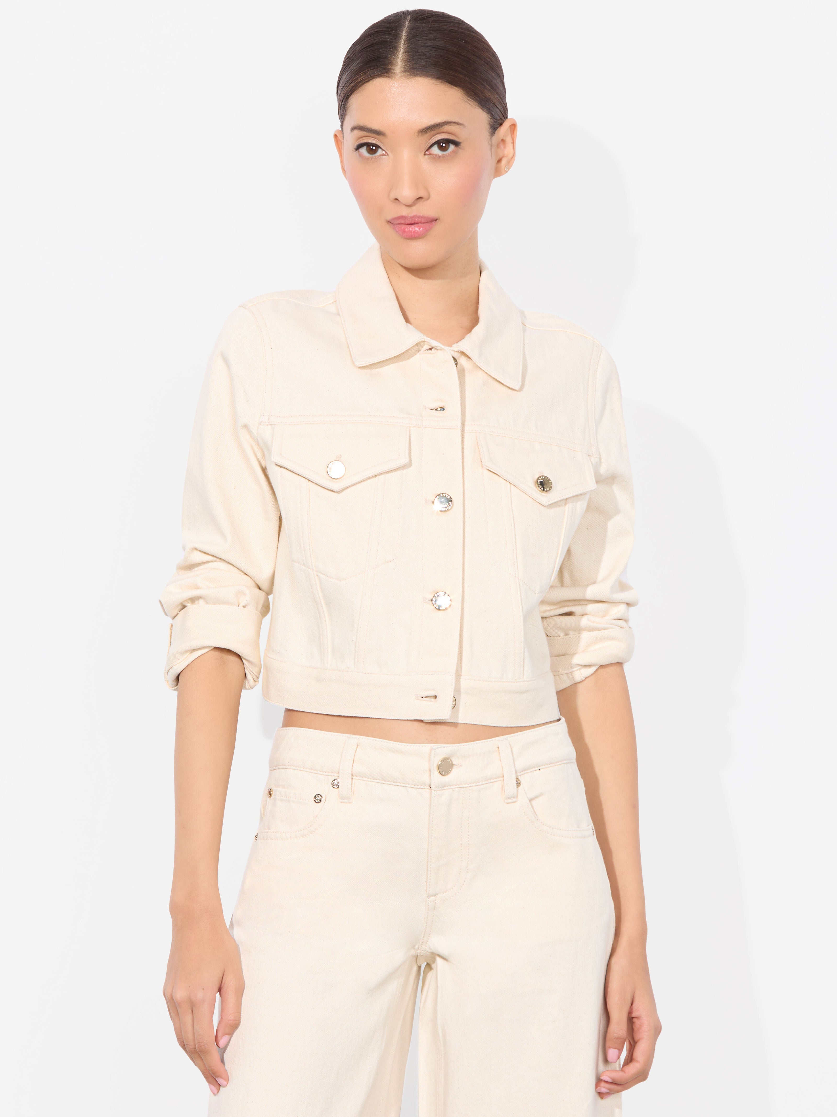CHLOE DENIM JACKET-NATURAL-ALICE + OLIVIA