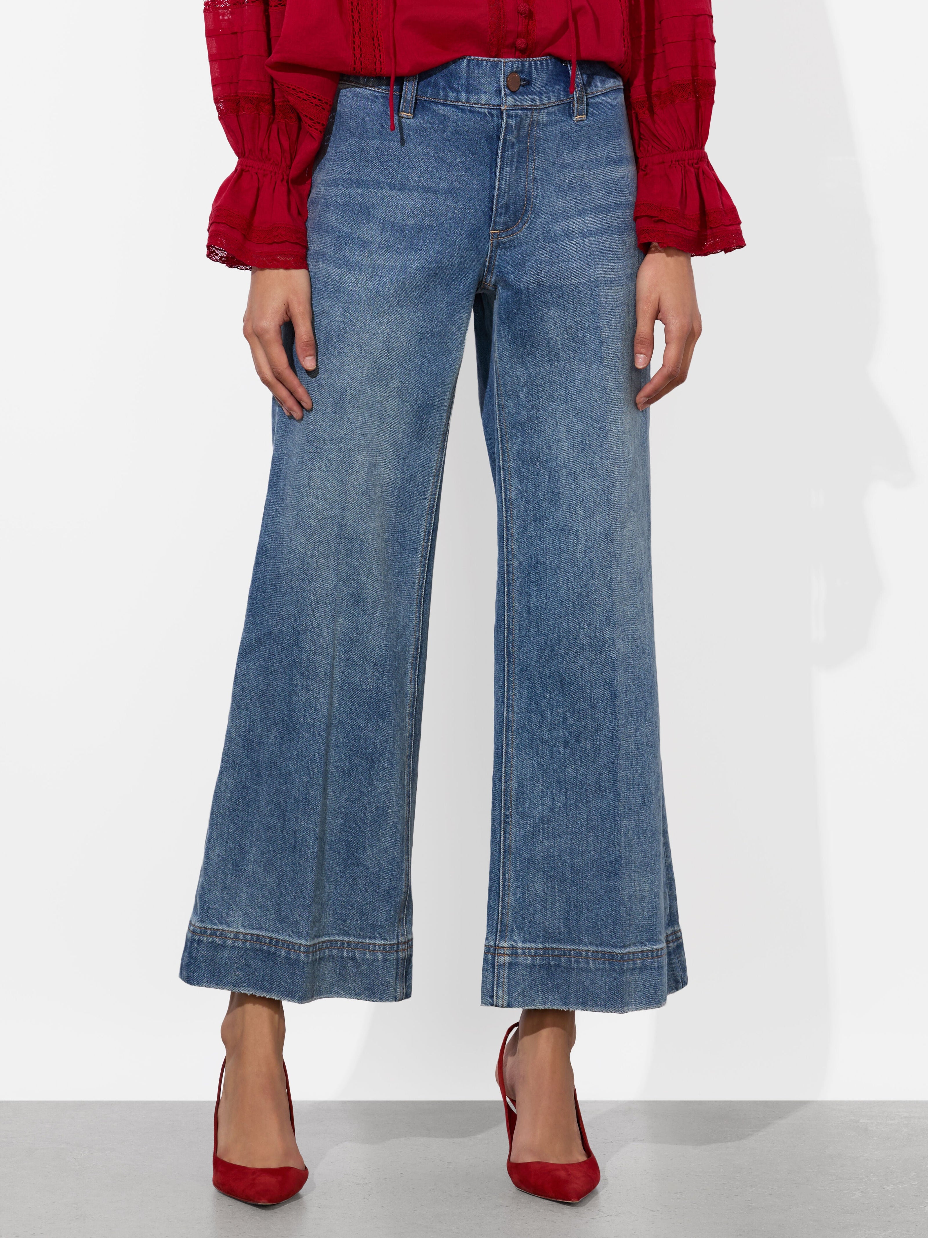 SLAY ANKLE JEAN-AVERY BLUE-ALICE + OLIVIA
