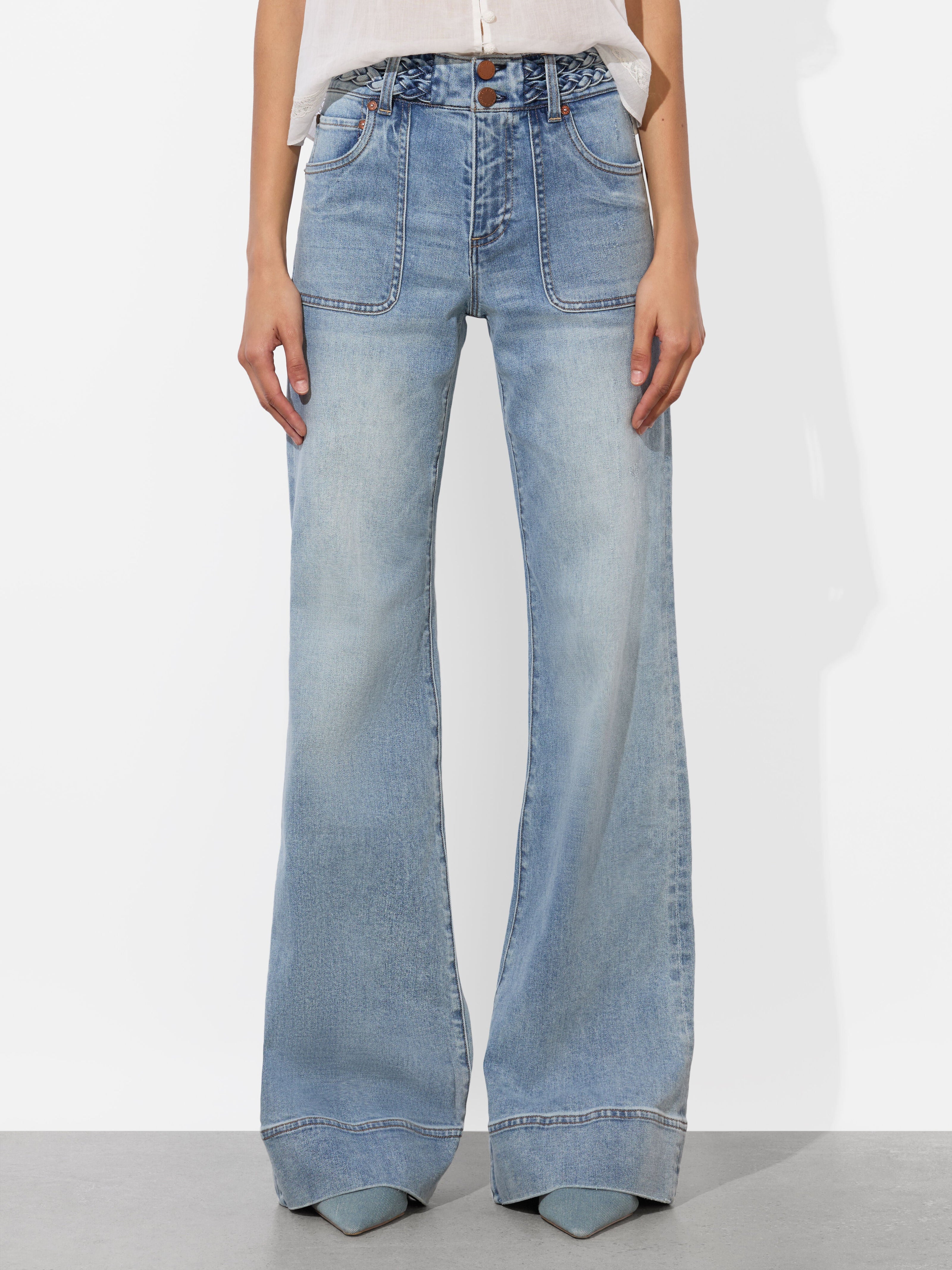 JUNO BRAIDED JEAN-ANABELL BLUE-ALICE + OLIVIA