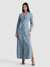 CHASSIDY DENIM SHIRT DRESS-LASER PAISLEY-ALICE + OLIVIA