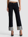 ABILENE CUFFED JEAN-DARK RINSE-ALICE + OLIVIA