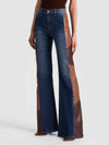 SB VEGAN PATCHWORK JEAN-DARBY VINTAGE BLUE/DARK CHOC-ALICE + OLIVIA