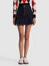 SUZIE DENIM PLEATED MINI SKIRT-ALICE + OLIVIA