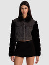JEFF FAUX FUR DENIM JACKET-CHARLOTTE GREY-ALICE + OLIVIA