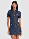 JAMIE DENIM MINI DRESS-ALICE + OLIVIA