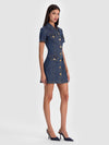 JAMIE DENIM MINI DRESS-ALICE + OLIVIA