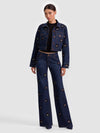 CHLOE EMBELLISHED DENIM JACKET-CATHERINE DARK-ALICE + OLIVIA