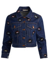 CHLOE EMBELLISHED DENIM JACKET-CATHERINE DARK-ALICE + OLIVIA