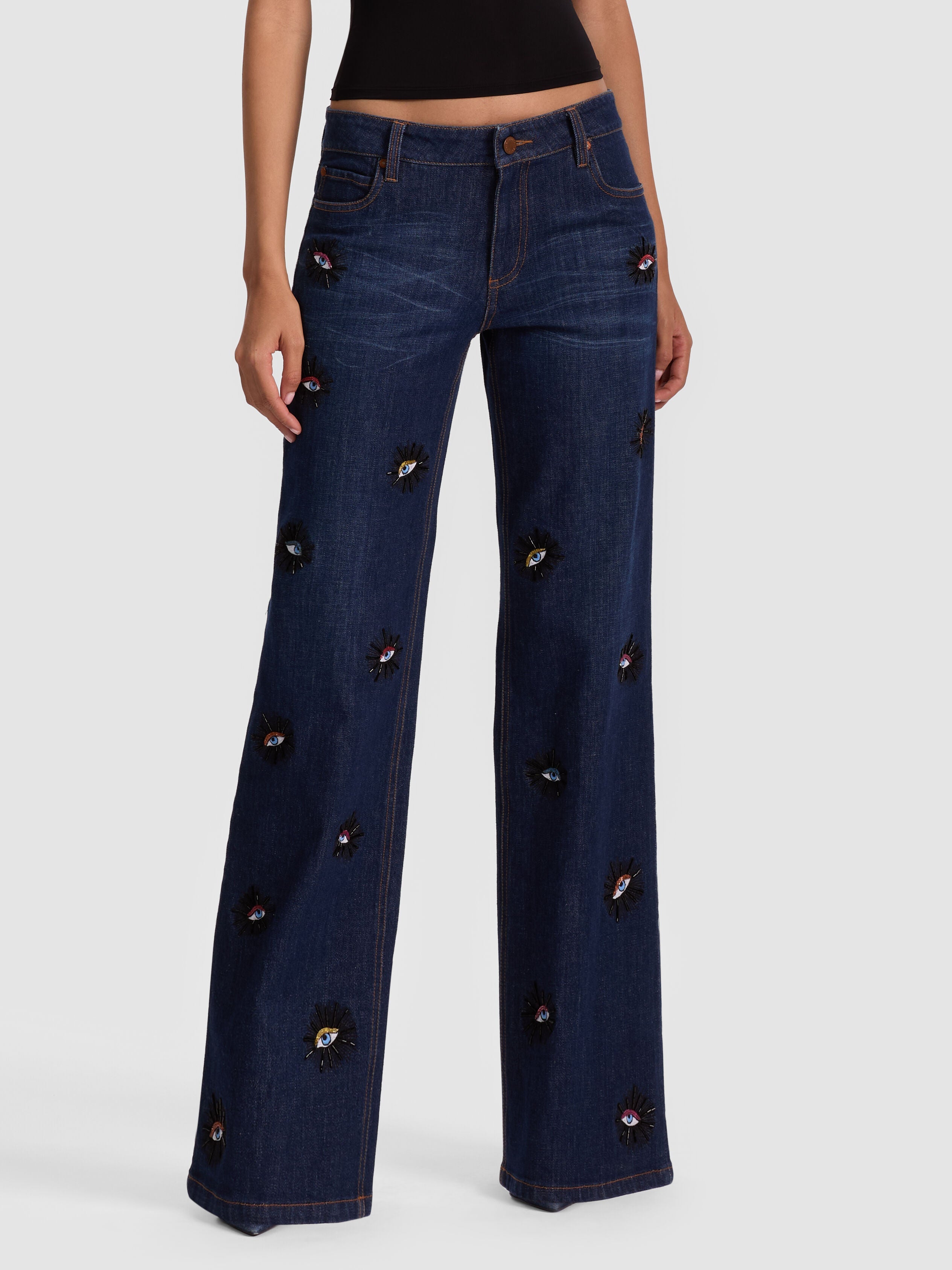 ROXIE EMBELLISHED JEAN-CATHERINE DARK-ALICE + OLIVIA