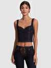 AVA SWEETHEART DENIM BUSTIER-DARK RINSE-ALICE + OLIVIA