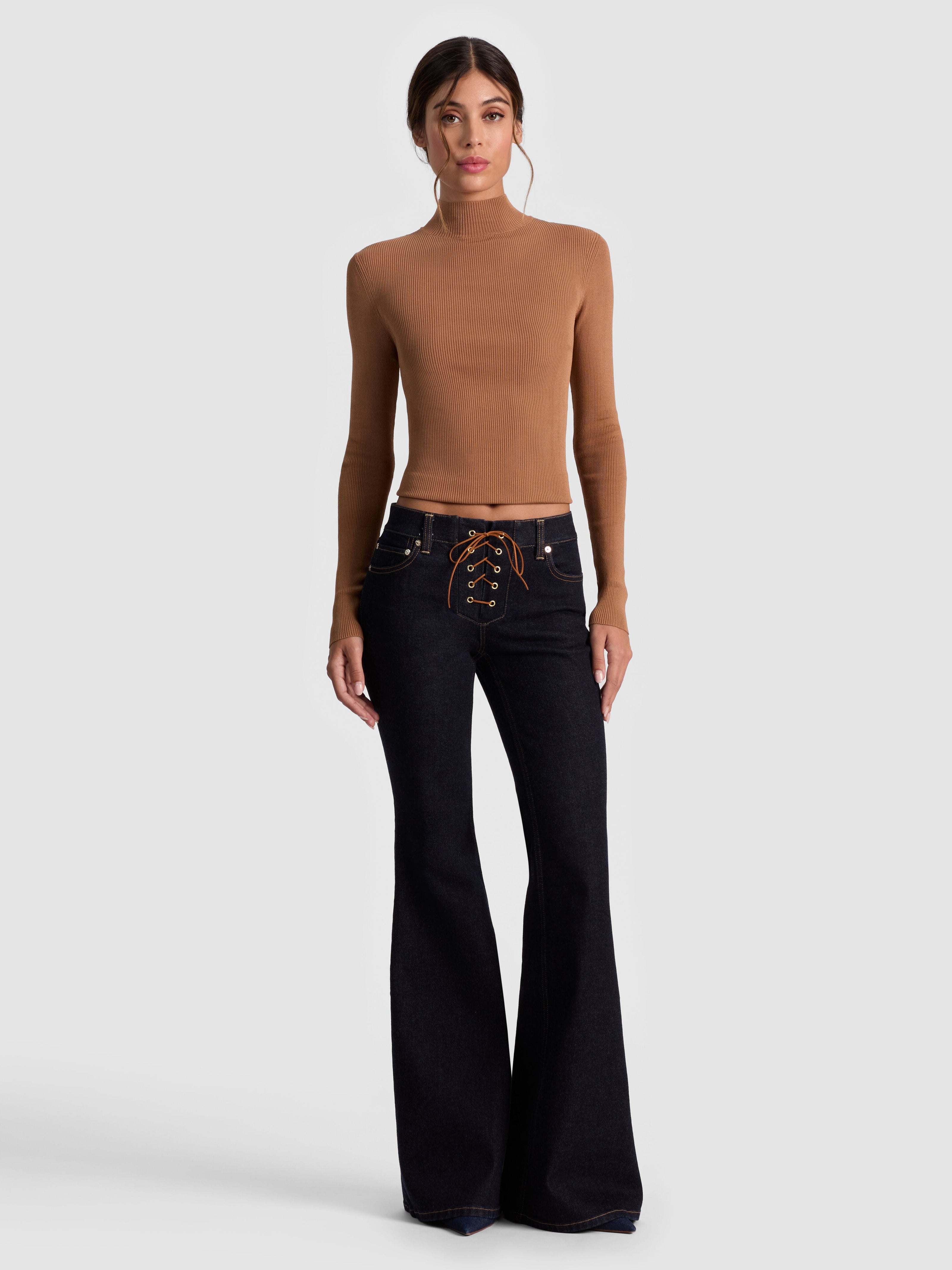 DELILAH LACE UP JEAN-ALICE + OLIVIA