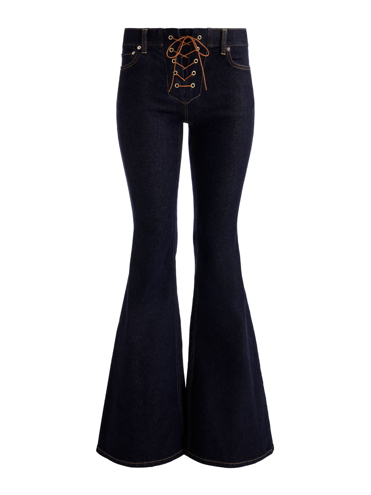 DELILAH LACE UP JEAN - DARK RINSE