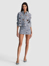 FINELY LASER-CUT DENIM SHIRT-ALICE + OLIVIA