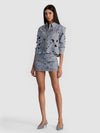 RUBI LASER-CUT DENIM SKIRT-ALICE + OLIVIA