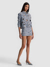 RUBI LASER-CUT DENIM SKIRT-ALICE + OLIVIA