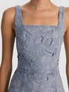 MARYANN LASER-CUT DENIM DRESS-ALICE + OLIVIA
