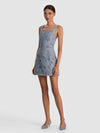 MARYANN LASER-CUT DENIM DRESS-ALICE + OLIVIA