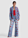 FINELY OVERSIZED BUTTON DOWN-DENVER BRIGHT BLUE-ALICE + OLIVIA
