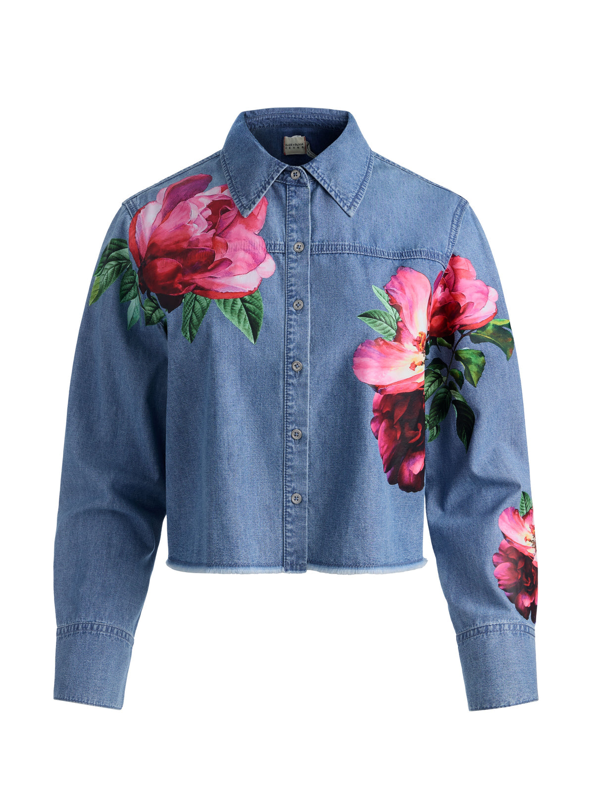 FINELY DENIM BUTTON DOWN - DENVER BRIGHT BLUE/EMPRS BLOOM