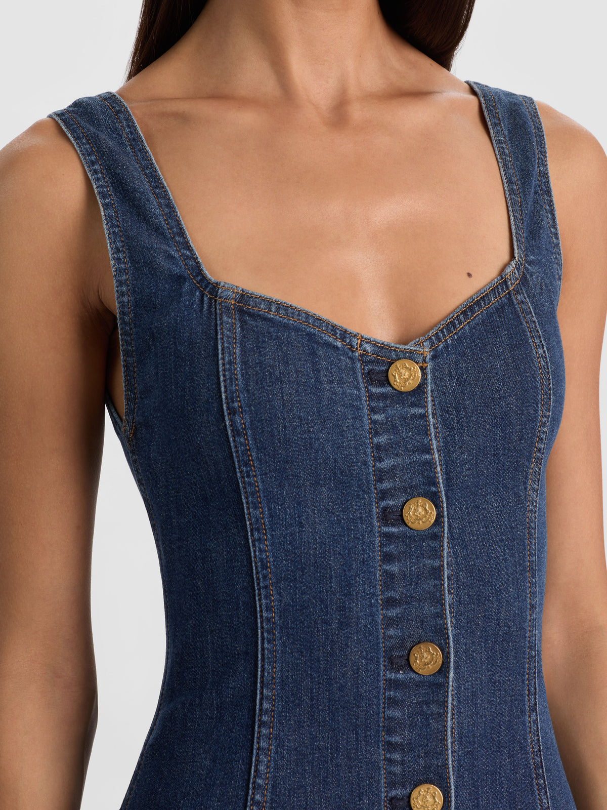 BEA DENIM MINI DRESS-ALICE + OLIVIA