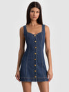 BEA DENIM MINI DRESS-ALICE + OLIVIA