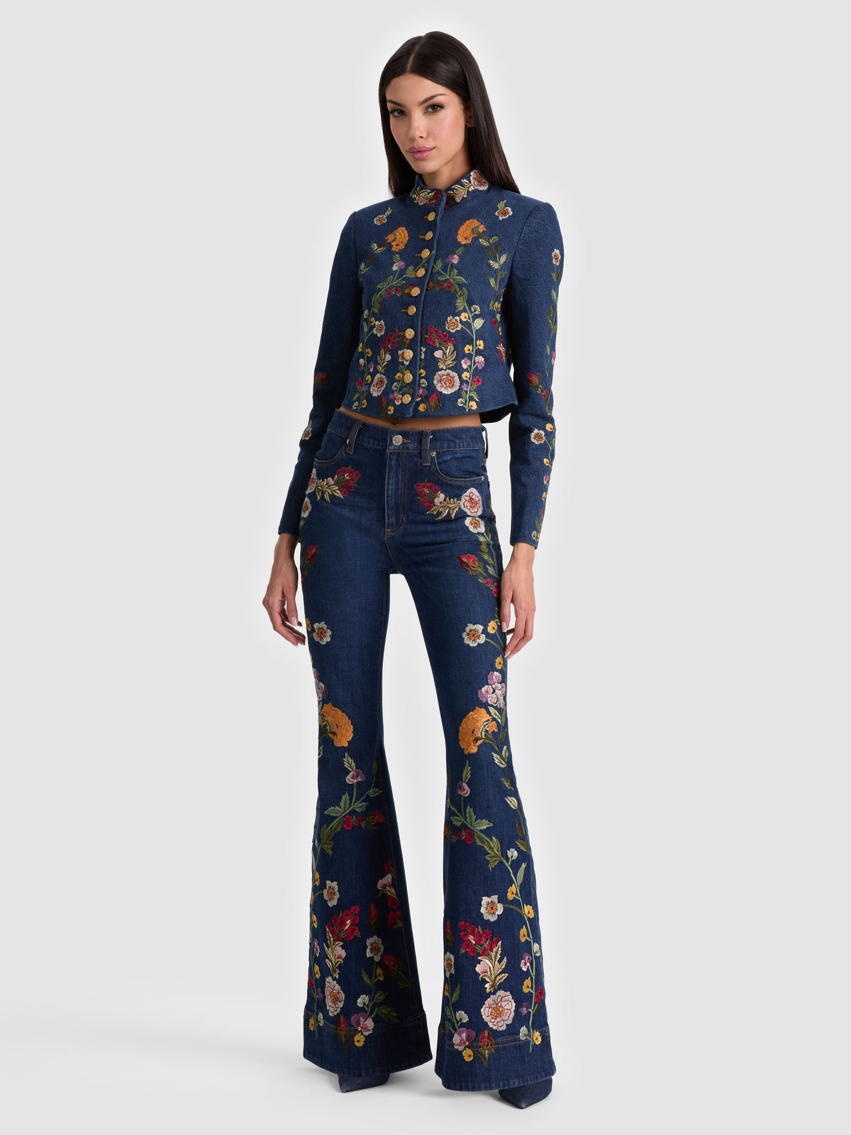 BEAUTIFUL EMBROIDERED JEAN-ALICE + OLIVIA