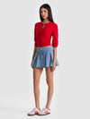 AMY DENIM MINI SKIRT-ALICE + OLIVIA
