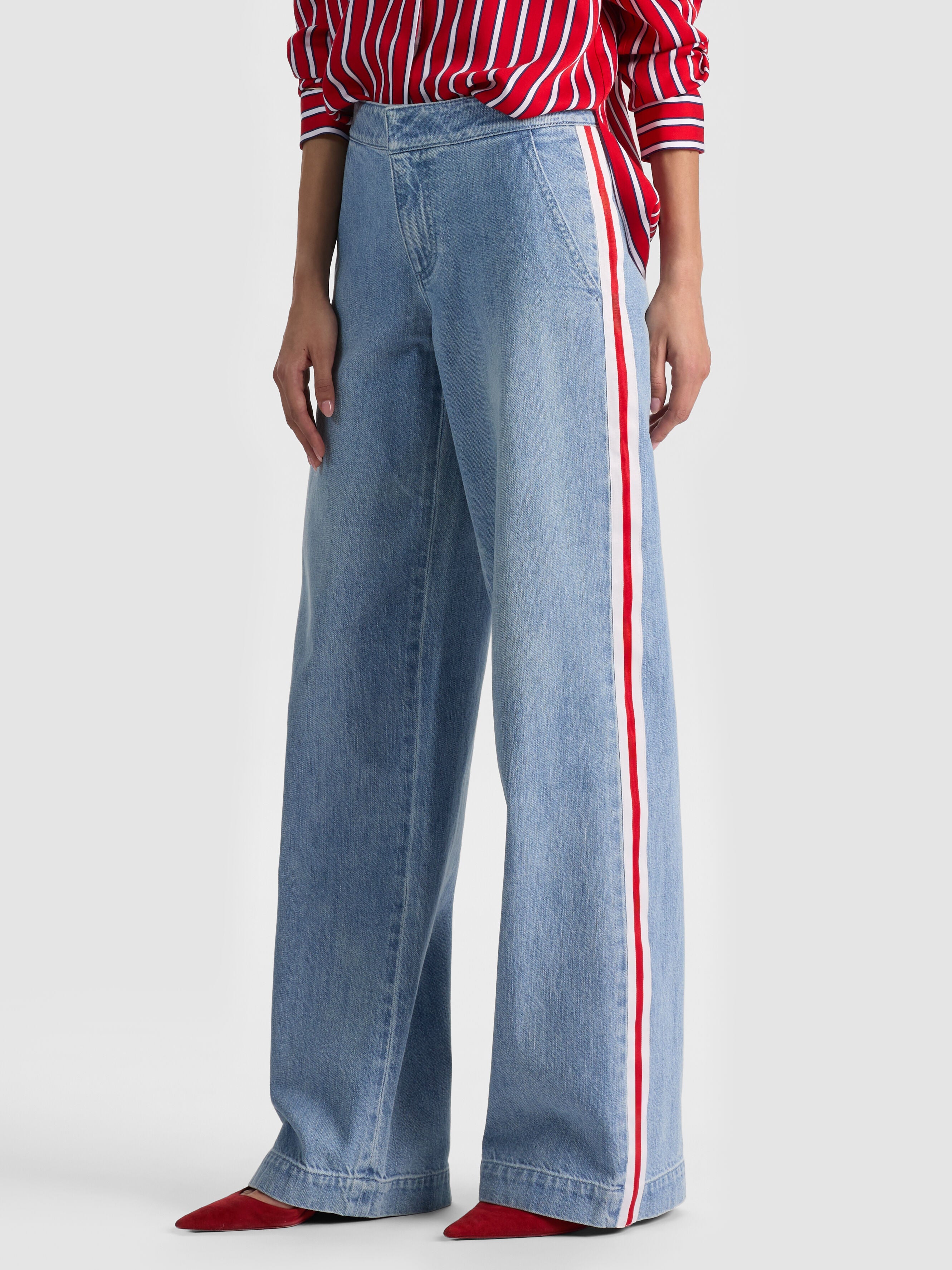 XANDER RACING STRIPE JEAN-ALICE + OLIVIA