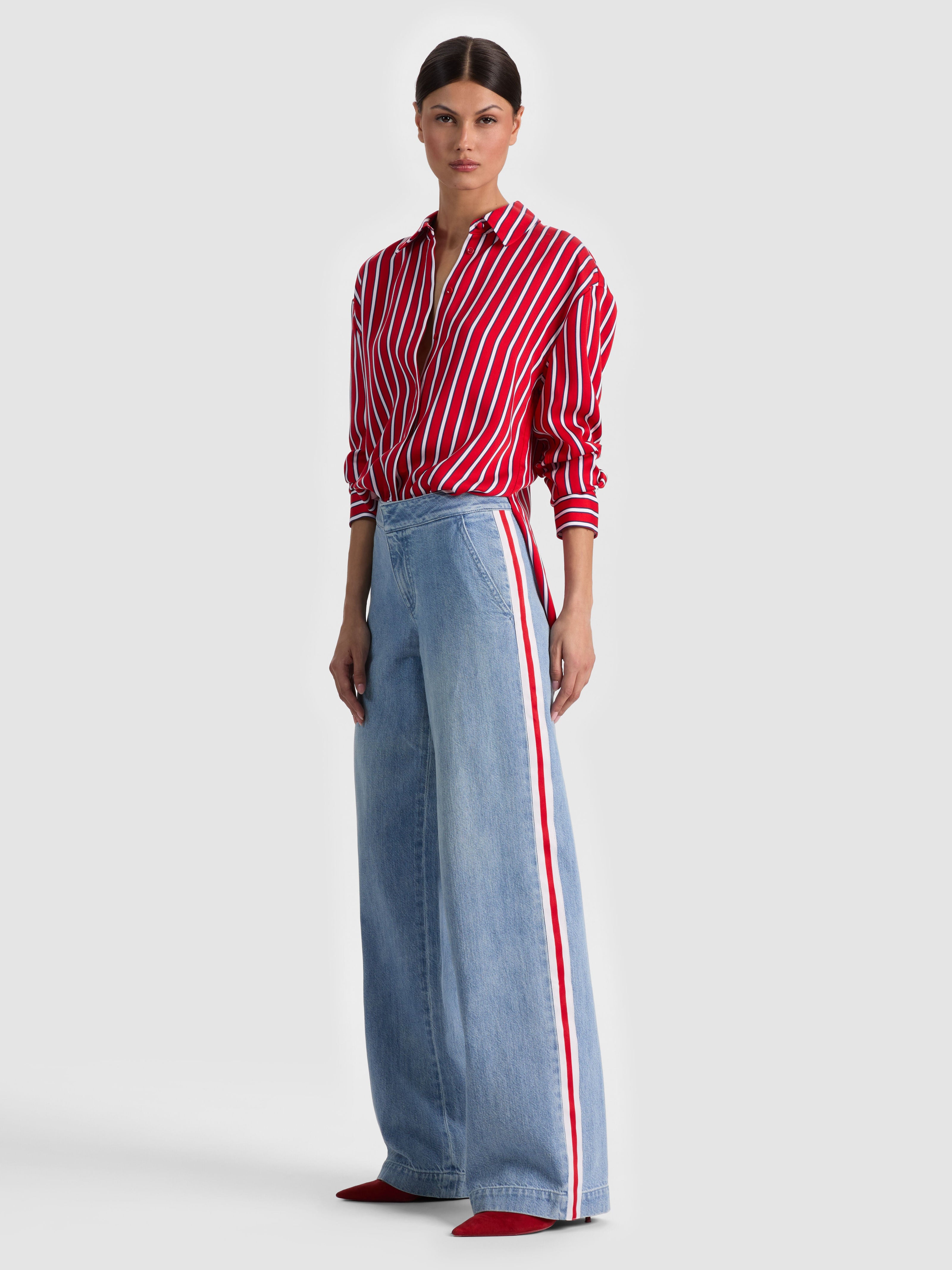 XANDER RACING STRIPE JEAN-ALICE + OLIVIA