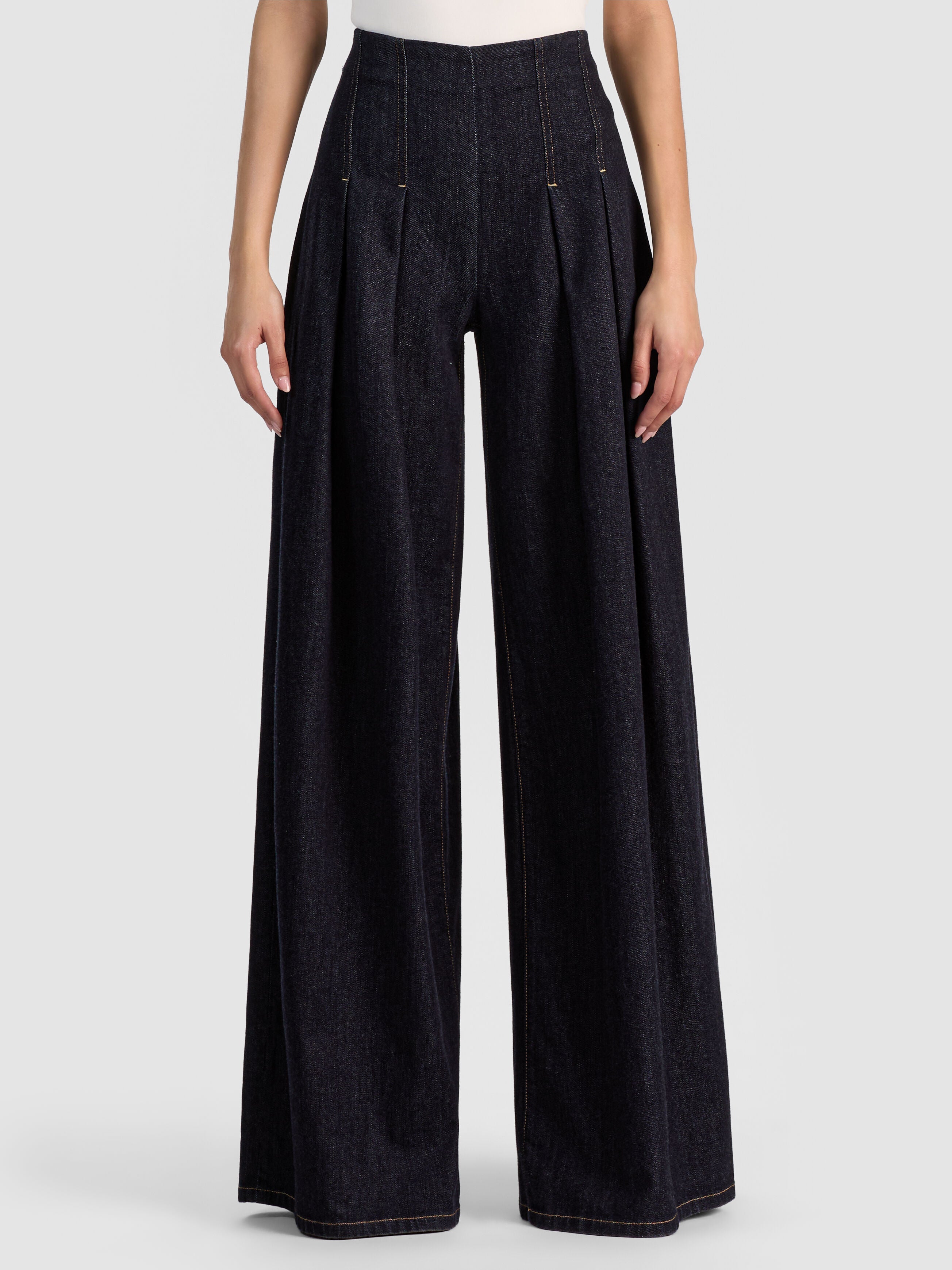 HENRY PLEATED DENIM PANT-ALICE + OLIVIA