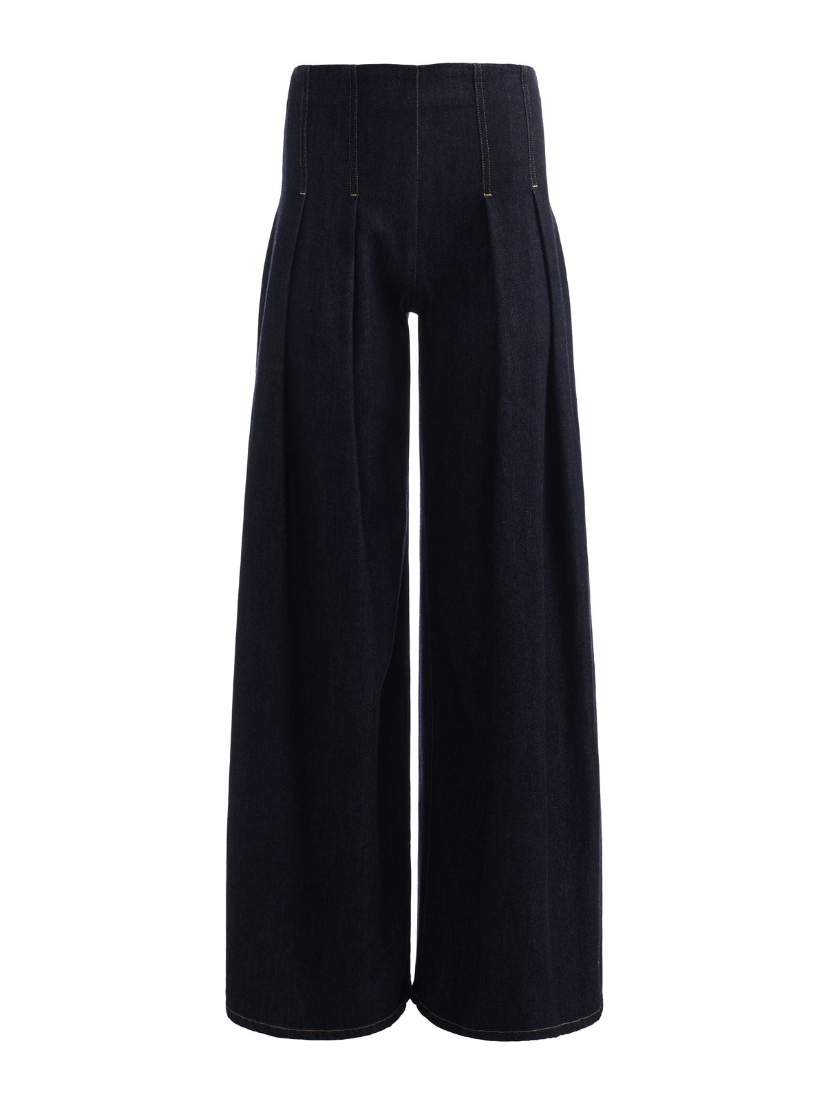 HENRY PLEATED DENIM PANT - DARK RINSE