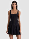 HOLLIS DENIM MINI DRESS-ALICE + OLIVIA