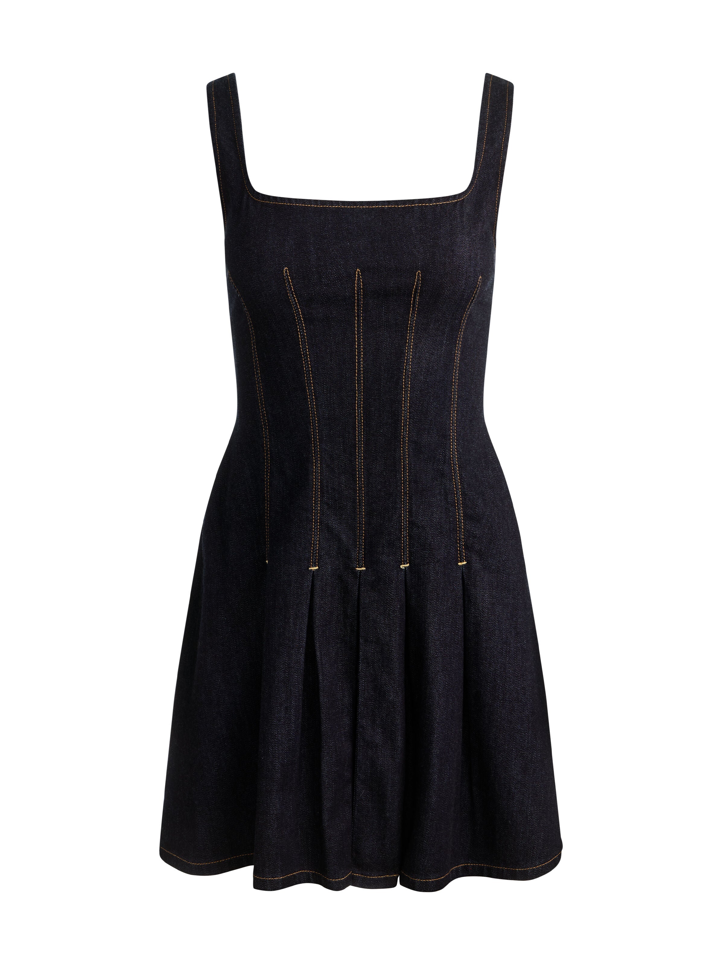 HOLLIS DENIM MINI DRESS-ALICE + OLIVIA