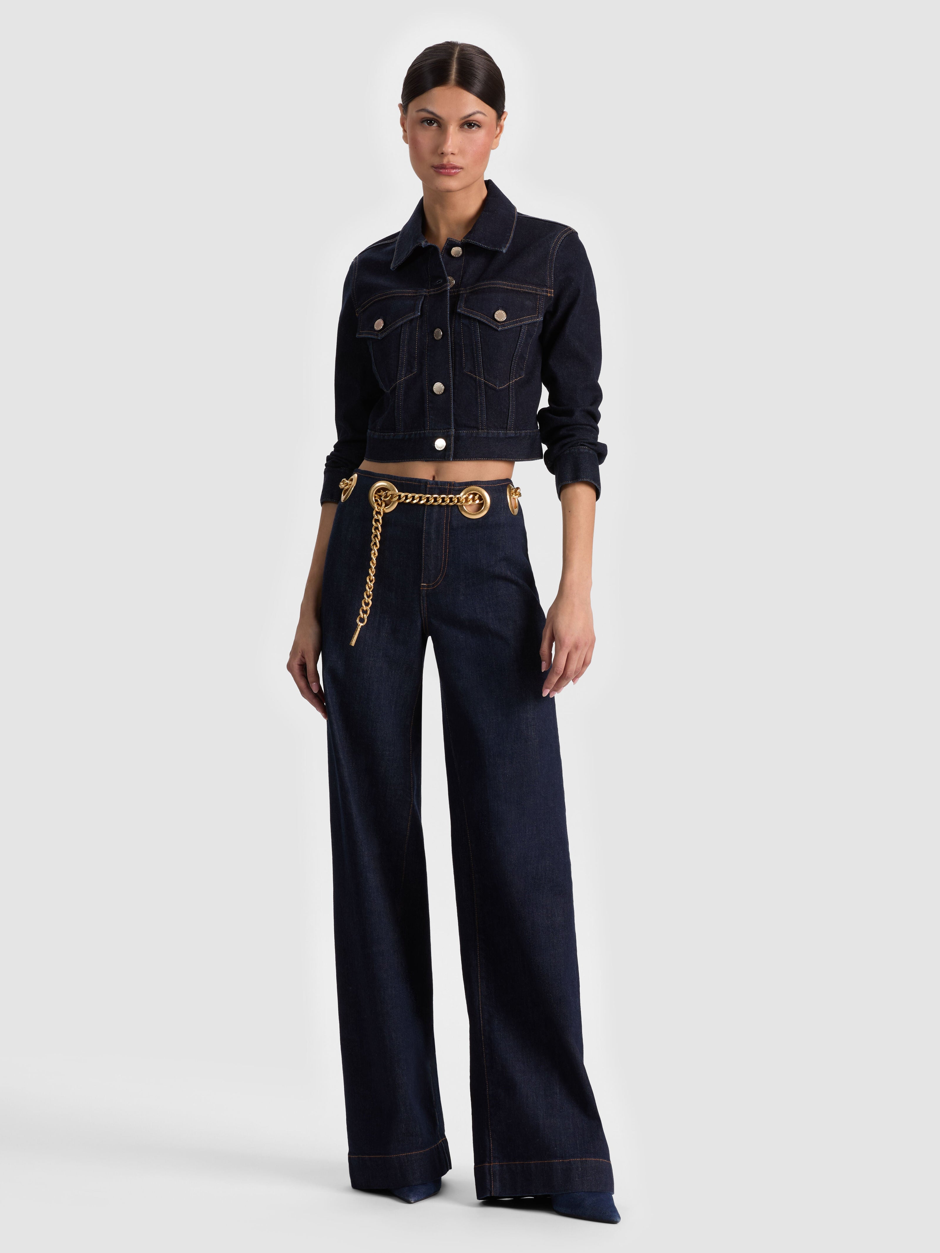 CHLOE DENIM JACKET-ALICE + OLIVIA