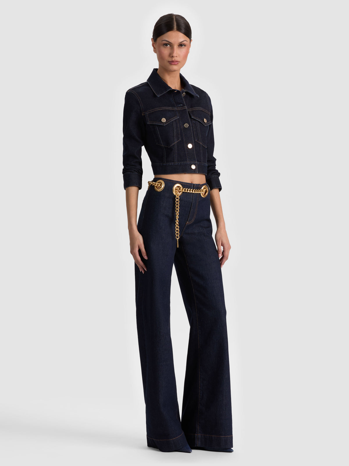 CHLOE DENIM JACKET-ALICE + OLIVIA